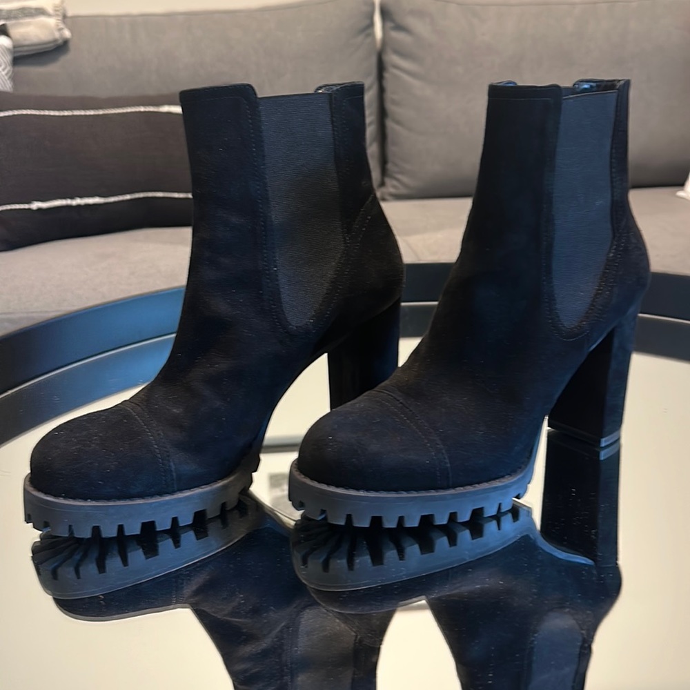 Stuart Weitzman Velvet Chelsea Boot